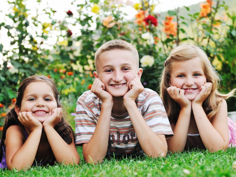 happy kids outdoor