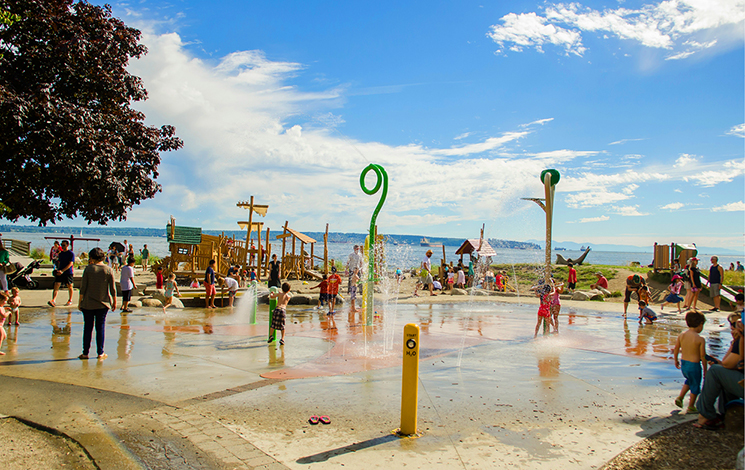 Spray park in West Vancouver called John Lawson Park