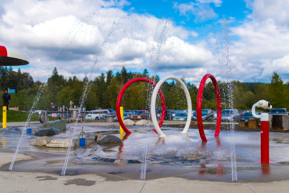 Spray park in Metro Vancouver called Maple Ridge Spray Park