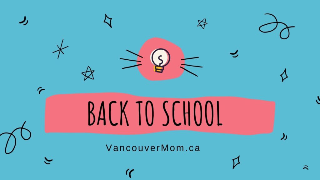 A banner for Back to School activities in Vancouver