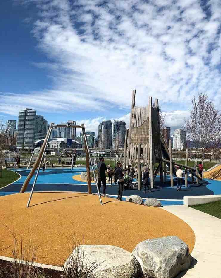 A million dollar playground beside Science World.
