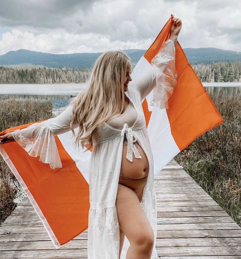 Proud woman in a bra