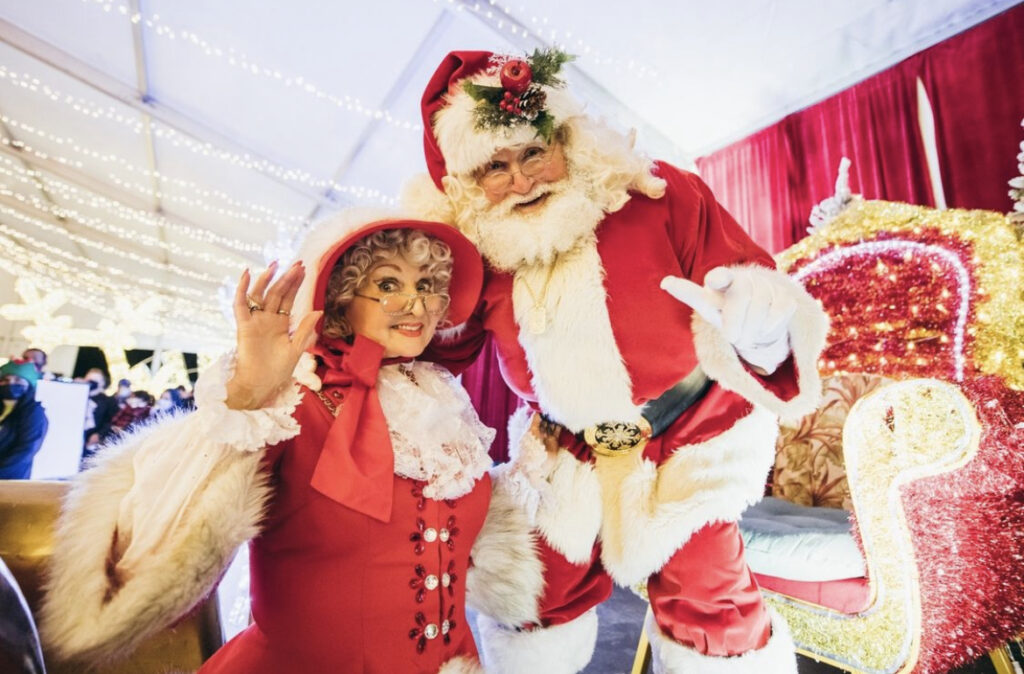 Santa and ms. Claus at Surrey Lights