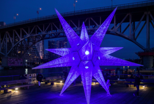 Granville Island is light for the 2021 season with beautiful festive light displays.