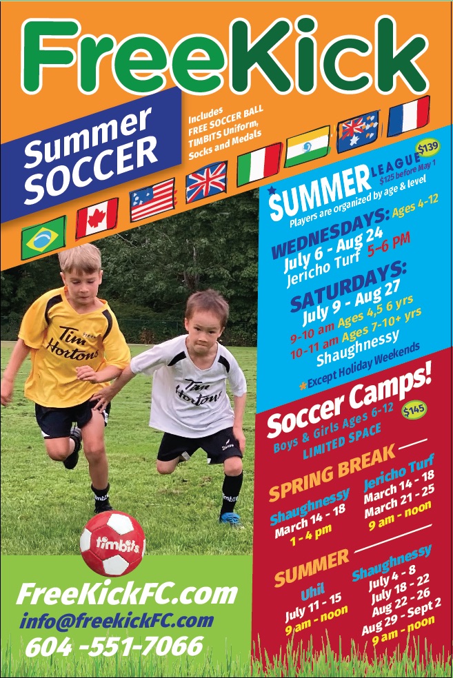 Free Kick Spring Break Soccer Camps.