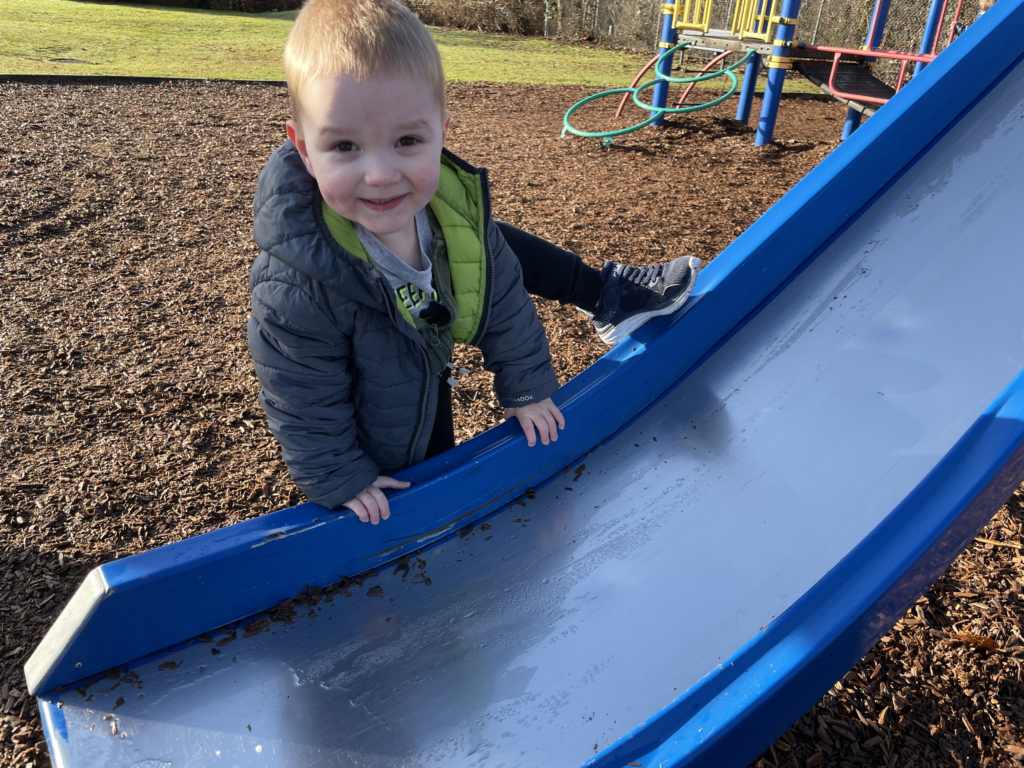 Kera Skocylas' son at a Surrey Park.