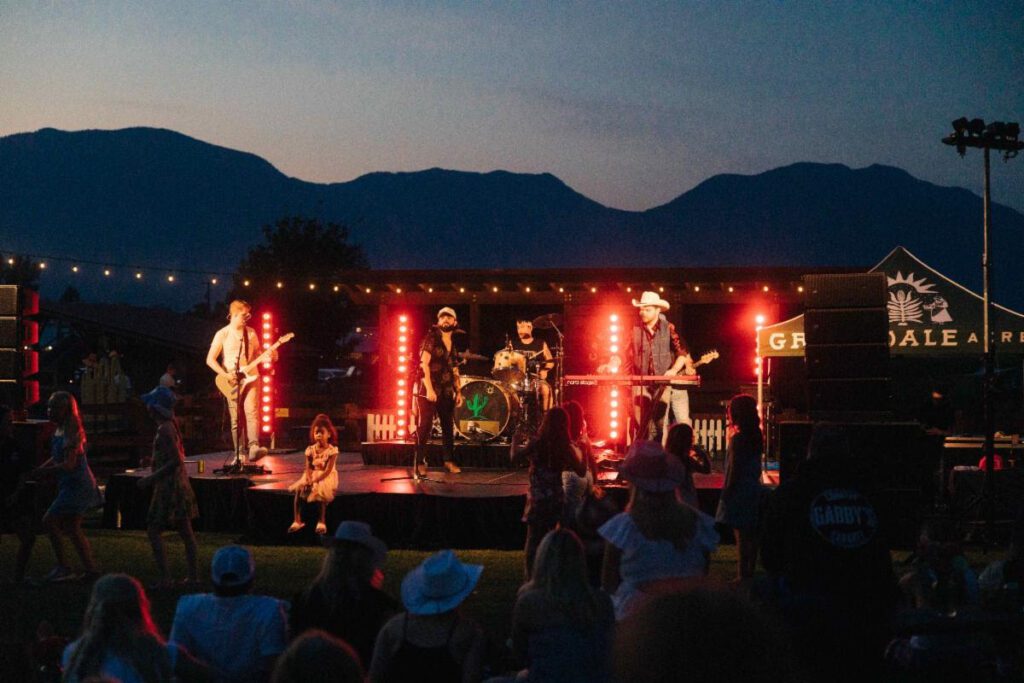 A group of singers on a stage for the August Long Weekend for the Chilliwack Corn Festival at Greendale Acres