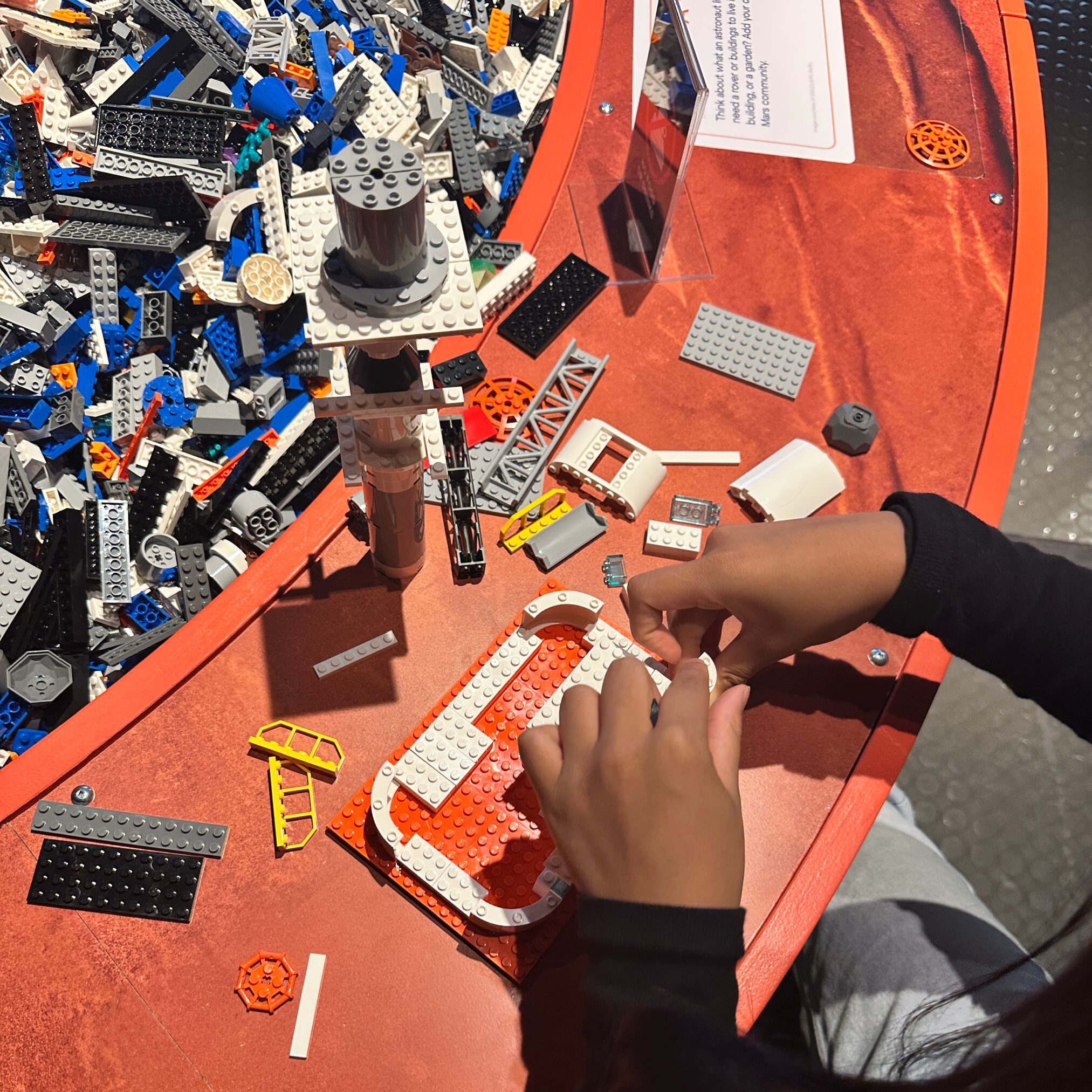 Lego Building at Artemis Space Adventure at Science World