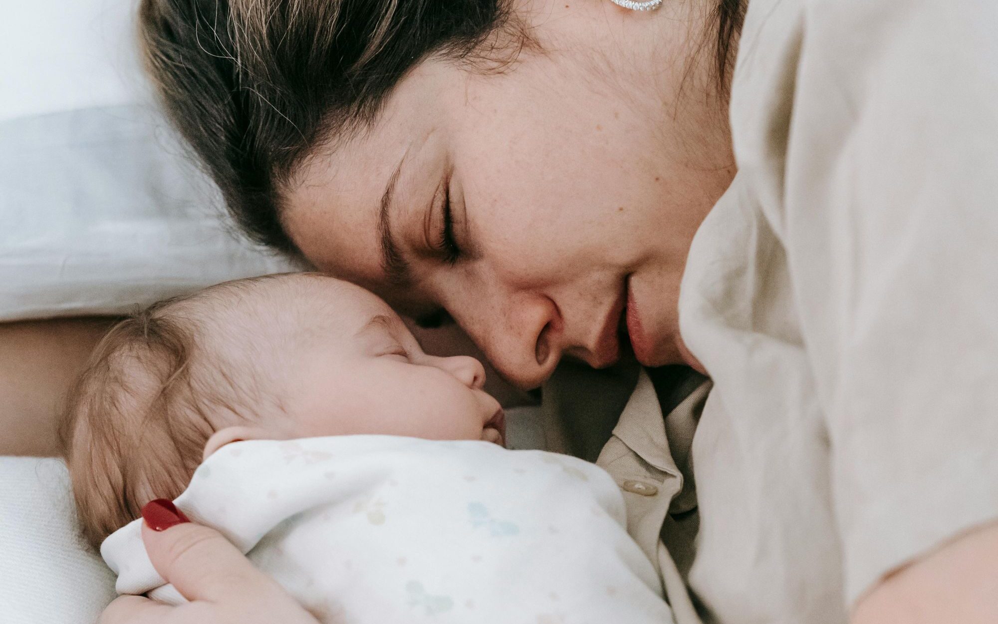 Mom and baby sleep