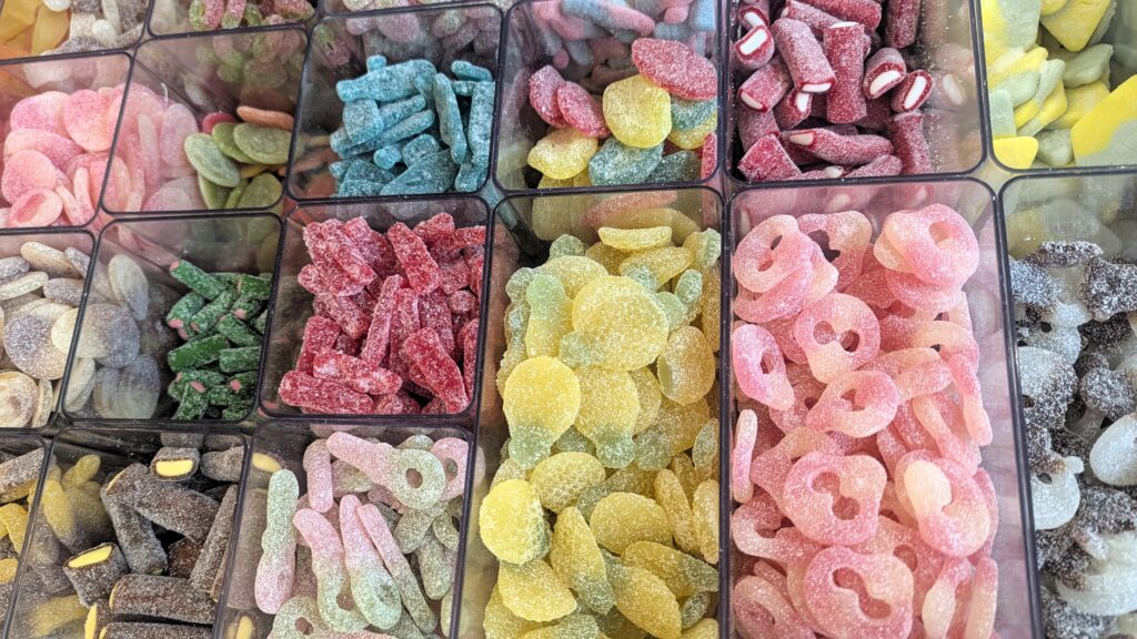 A selection of candy from Karameller candy story which is a good day to celebrate National Candy Day