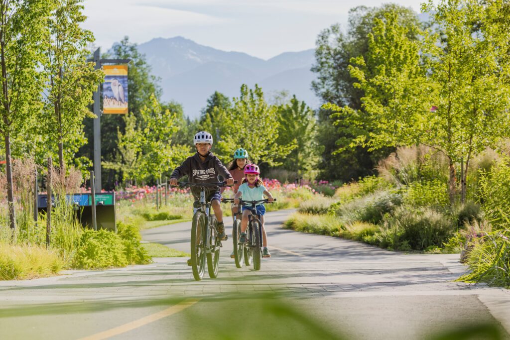 Kids on a bike in Whistler for the Whistler Children's Festival